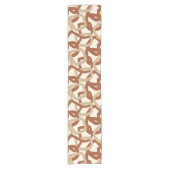 Vierkant Tangle Burnt Sienna Crème Korte Tafelloper (Voorkant)