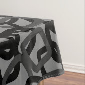 Vierkant Tangle Jet Black Charcoal Grijs Tafelkleed (Voorbeeld)