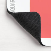 Vierkant - Tropisch roze en wit Muismat (Hoek)