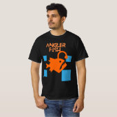 Vierkant type hengelaar vis ontwerp T-Shirt (Voorkant volledig)