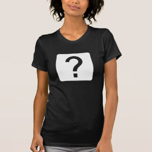 Vierkant van vraagteken t-shirt