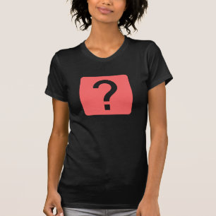 Vierkant van vraagteken t-shirt