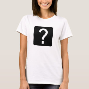 Vierkant van vraagteken t-shirt