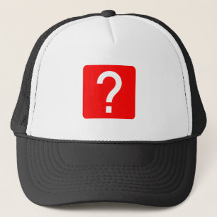 Vierkant van vraagteken trucker pet