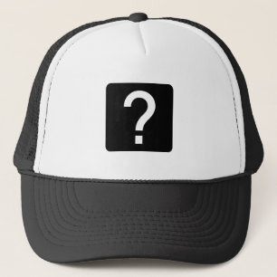 Vierkant van vraagteken trucker pet