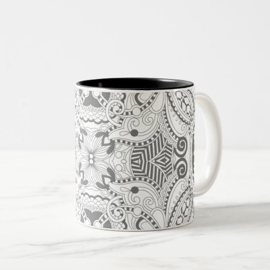 Vierkant ventilator tweekleurige koffiemok (Voorkant rechts)