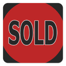 Vierkant verkochte Stickers