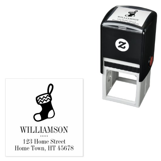 Vierkant verzendadres voor vakantieopslag  zelfinktende stempel (In situ)