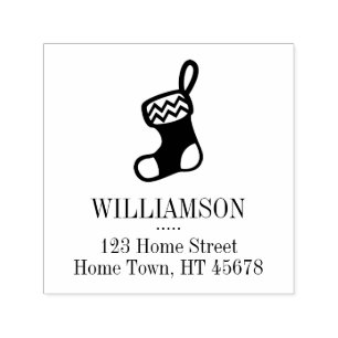 Vierkant verzendadres voor vakantieopslag zelfinktende stempel