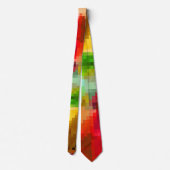 Vierkant vierkant vierkant met veelhoekige geometr stropdas (Achterkant)