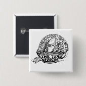 vierkant vierkante button 5,1 cm (Voorkant /achterkant)