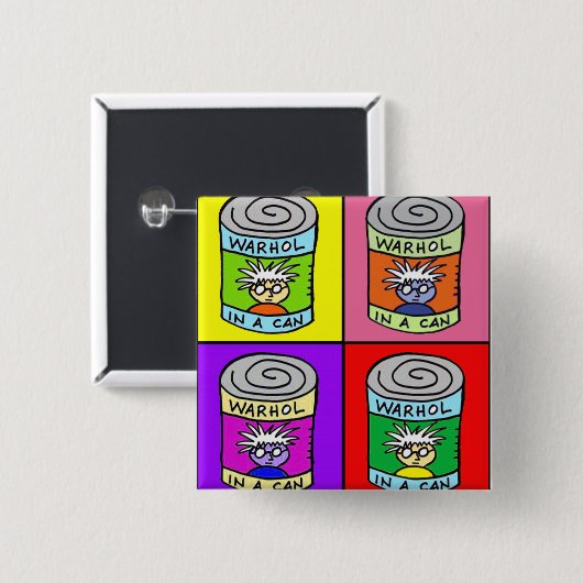 vierkant vierkante button 5,1 cm (Voorkant /achterkant)