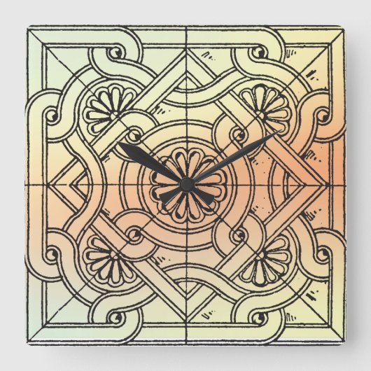 Vierkant Vierkante Klok (Voorkant)