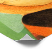 Vierkant vierkante poster met een fijne tijgerkop (Hoek)