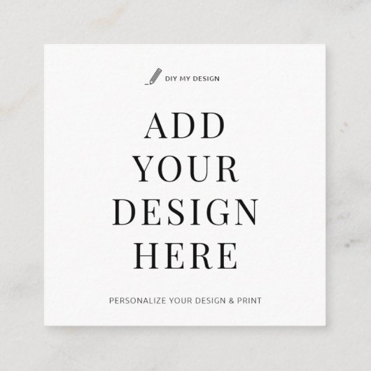 Vierkant Visitekaartje afdrukken Aangepast ontwerp (Achterkant)