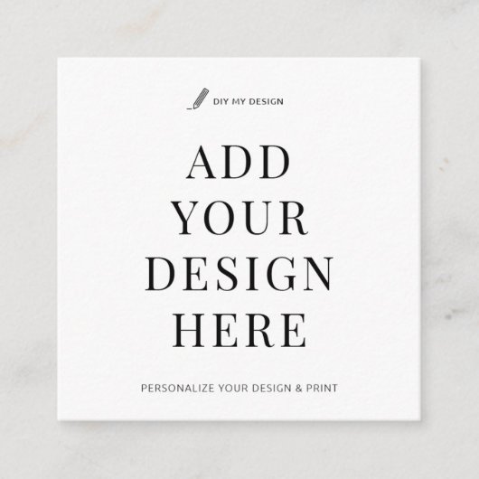 Vierkant Visitekaartje afdrukken Aangepast ontwerp (Voorkant)