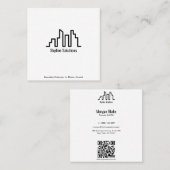 Vierkant Visitekaartje met minimalistisch design (Voorkant / Achterkant)