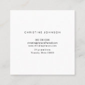 vierkant visitekaartje met vlindermodel (Achterkant)