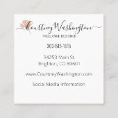 Vierkant Visitekaartje Minimale waterverf (Achterkant)