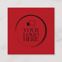 Vierkant Voeg je logo aangepaste cirkel rood-moder