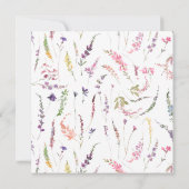 Vierkant Waterverf van bloemen Kaart (Achterkant)