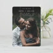 vierkant weg | Eenvoudige moderne verticale foto Save The Date (Staand voorkant)