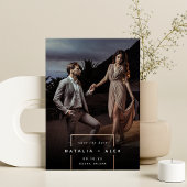 vierkant weg | Moderne verticale foto slaat de dat Folie Uitnodiging