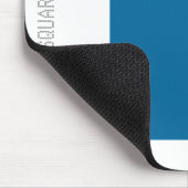 Vierkant - woestijnblauw en wit muismat (Hoek)