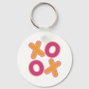 Vierkant XOXO Sleutelhanger
