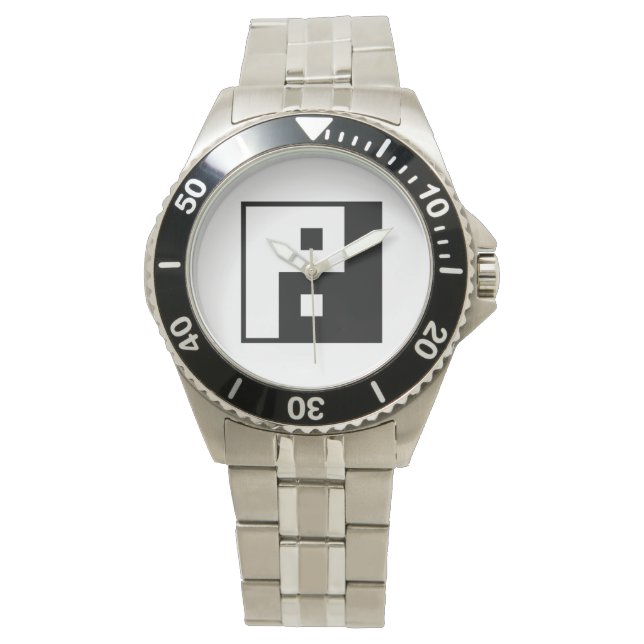 Vierkant Yin Yang Horloge (Voorkant)