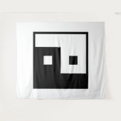 Vierkant Yin Yang Wandkleed (Voorkant (horizontaal))