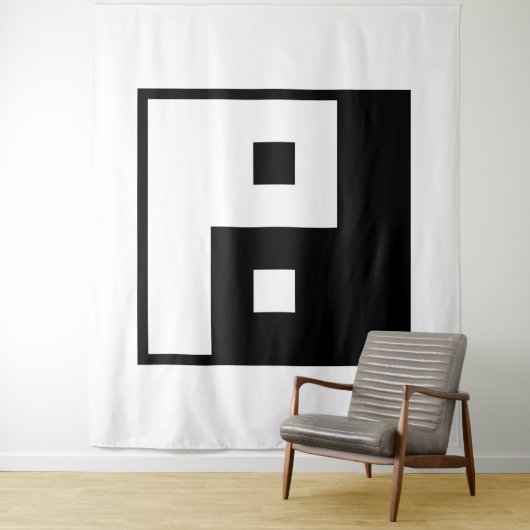 Vierkant Yin Yang Wandkleed (In situ)