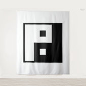 Vierkant Yin Yang Wandkleed (Voorkant)
