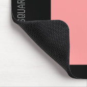 Vierkant - Zacht roze en zwart Muismat (Hoek)