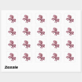 Vierkant Zilver Abstract Etiket Ontwerp (Vel)