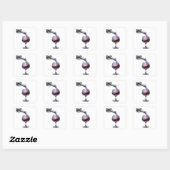 Vierkant Zilver Abstract Stickerontwerp Vierkante Sticker (Vel)