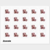 Vierkant Zilver Abstract Vinyl Stijl Vierkante Sticker (Vel)