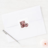 Vierkant Zilver Abstract Vinyl Stijl Vierkante Sticker (Envelop)