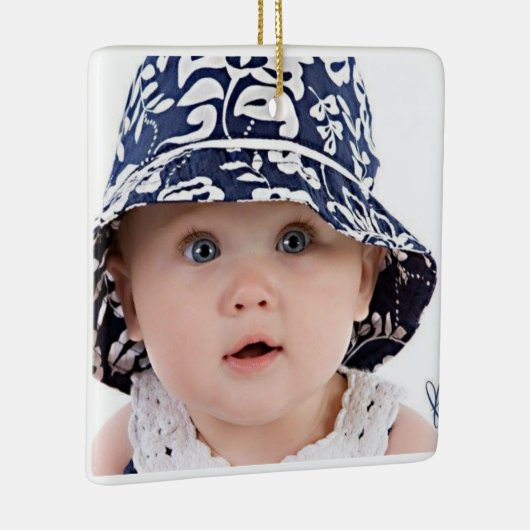 Vierkant zoet baby afbeelding keramisch ornament (Rechts)