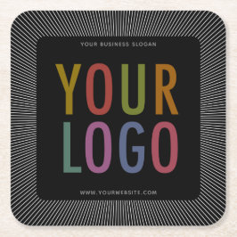 Vierkant zwart pulpboard papier Onderzetters bedri