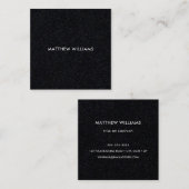 Vierkant, zwarte visitekaartjes (Voorkant / Achterkant)