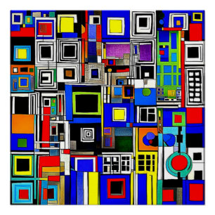 Vierkante 2 perfect poster