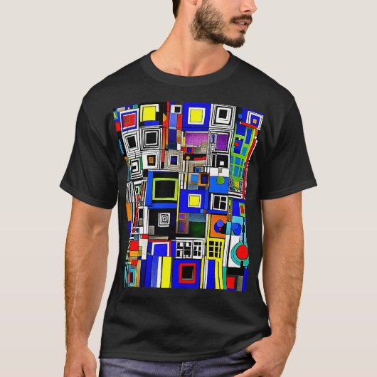 Vierkante 2 t-shirt (Voorkant)