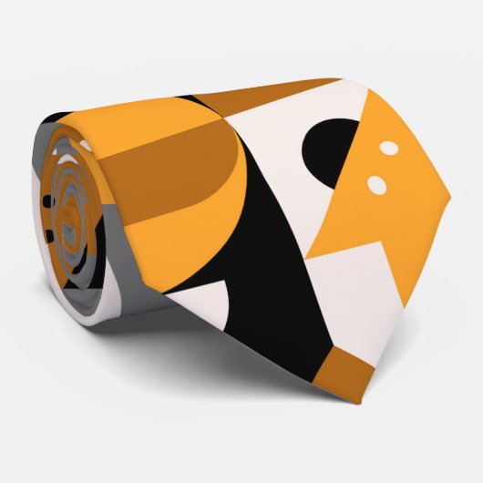 Vierkante Abstracte Geometrische PatroonStropdas Stropdas (Opgerold)