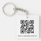 Vierkante Acryl QR-code Sleutelhanger met Zakelijk (Voorkant)
