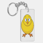 Vierkante acrylen sleutelhangers met baby kuiken (Voorkant Links)
