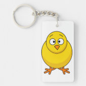 Vierkante acrylen sleutelhangers met baby kuiken (Voorkant)