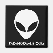 Vierkante Alien Head Koelkast Magneet (Voorkant)