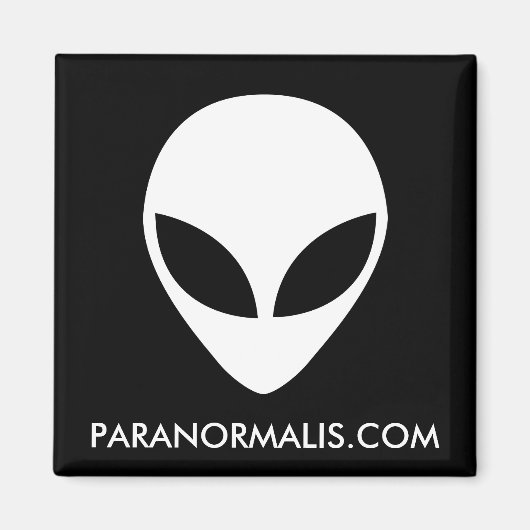 Vierkante Alien Head Koelkast Magneet (Voorkant)