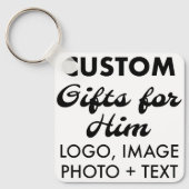 Vierkante Aluminium Sleutelhanger Custom Gifts voo (Voorkant)